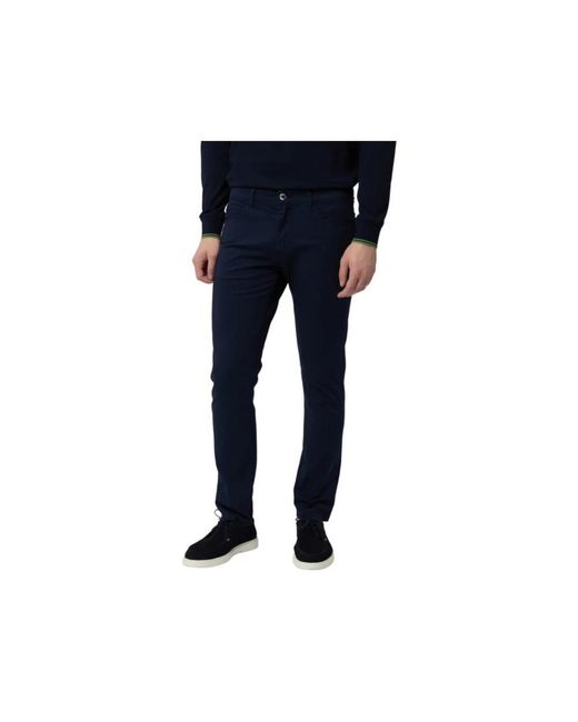 Harmont & Blaine Broeken ,Blauw ,Katoen 5 Zakken Comfortbroek in het Blue voor heren