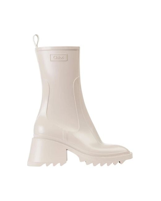 Chloé Natural Heeled Boots