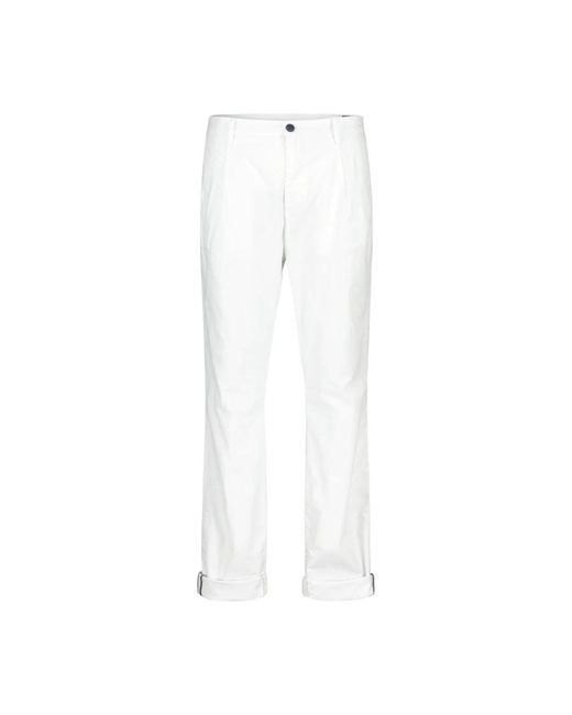 Mason's White Slim-Fit Trousers for men