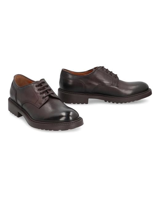 Doucal's Brown Laced Shoes for men