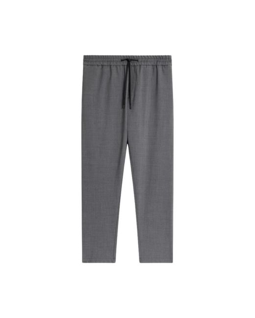 Dondup Gray Straight Trousers for men