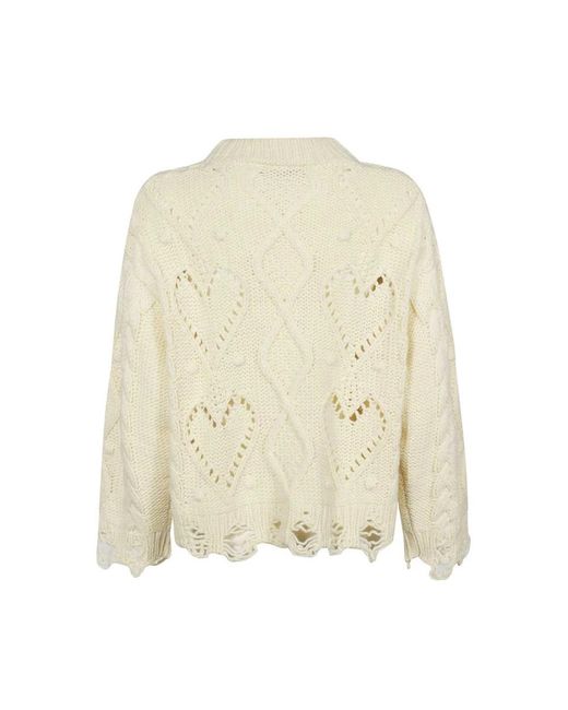 Gcds Natural Round-Neck Knitwear