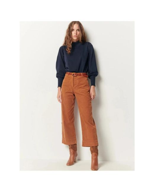Sessun Orange Cropped Trousers
