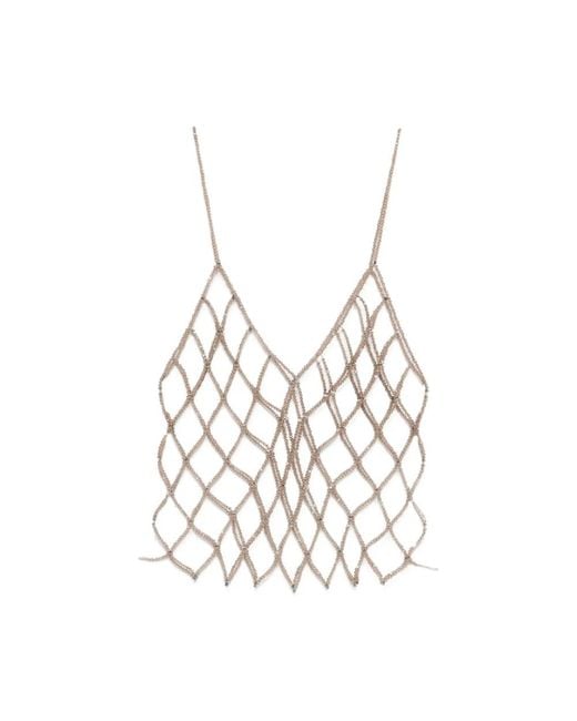 Panicale Metallic Sleeveless Tops