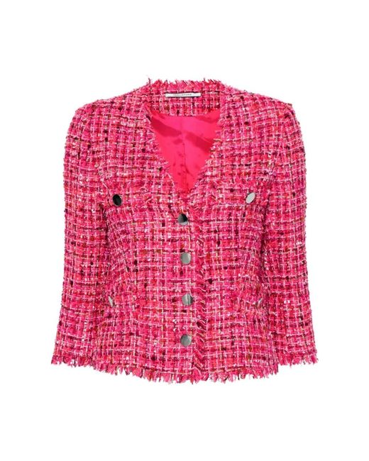 Tagliatore Pink Tweed Jackets