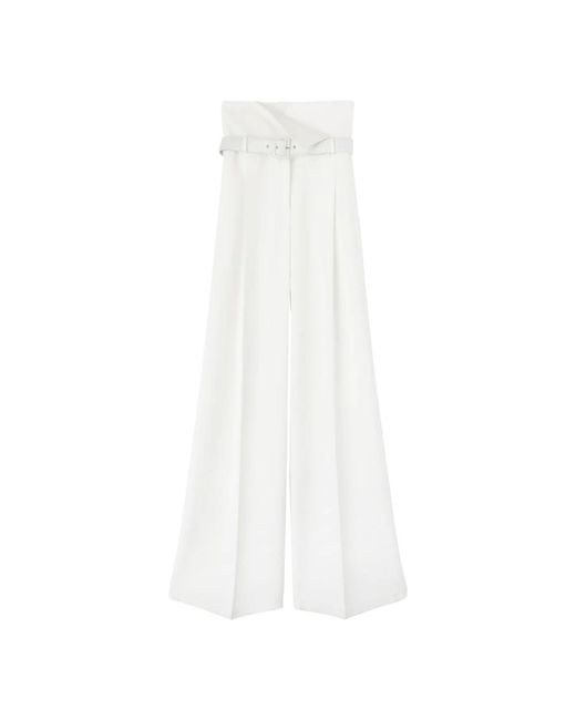 Ermanno Scervino White Wide Trousers