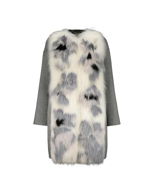 Fendi Gray Faux Fur & Shearling Jackets