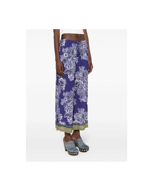 Etro Blue Wide Trousers