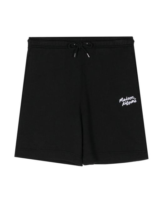 Maison Kitsuné Black Casual Shorts for men