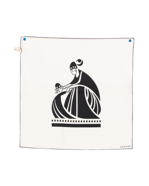 Lanvin White Silk Scarves