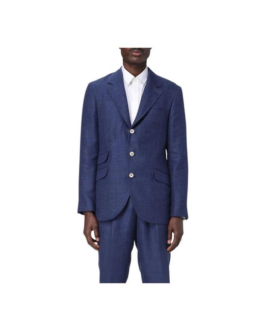 Brunello Cucinelli Blue Formal Blazers for men