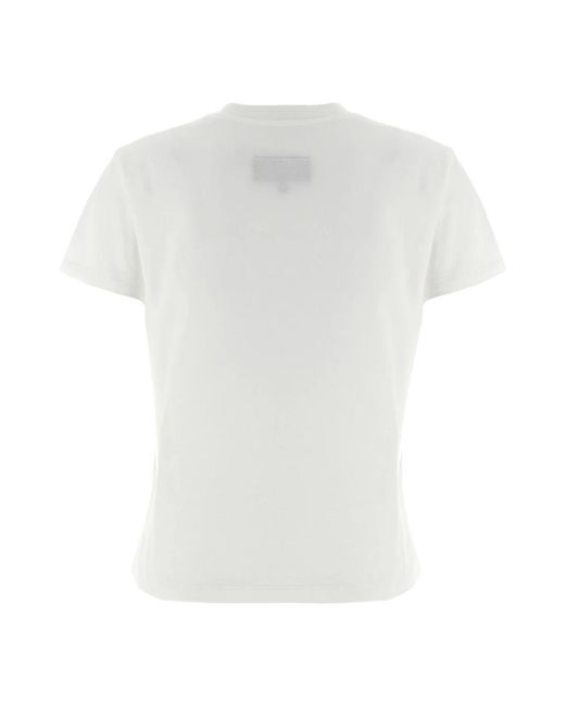 MM6 by Maison Margiela White T-Shirts