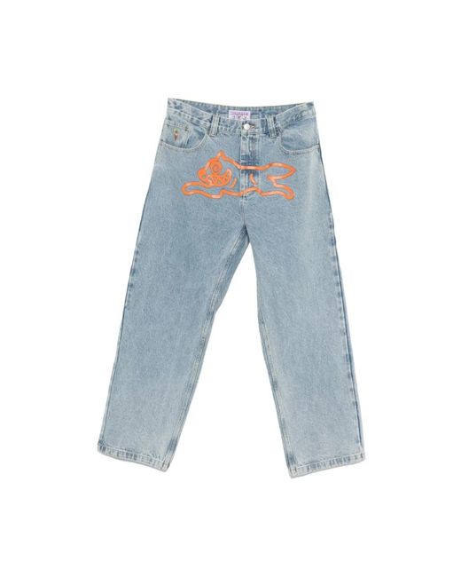 ICECREAM Blue Straight Jeans for men