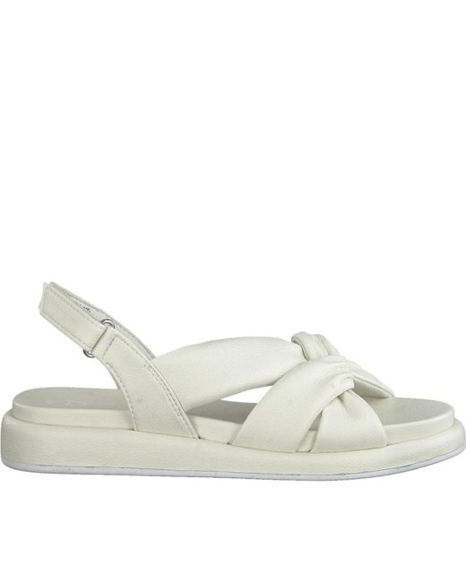 Marco Tozzi White Flat Sandals