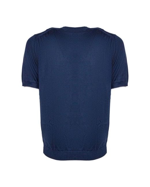 Eleventy Blue Round-Neck Knitwear for men