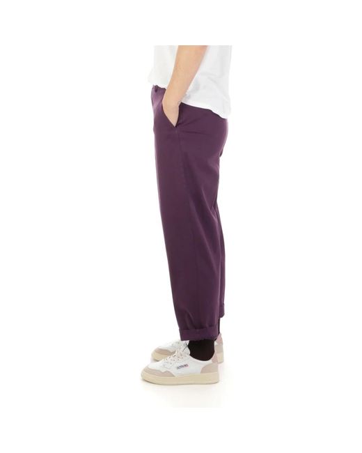BRIGLIA Purple Straight Trousers