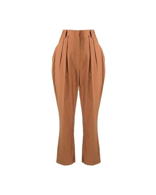 Nanushka Brown Cropped Trousers