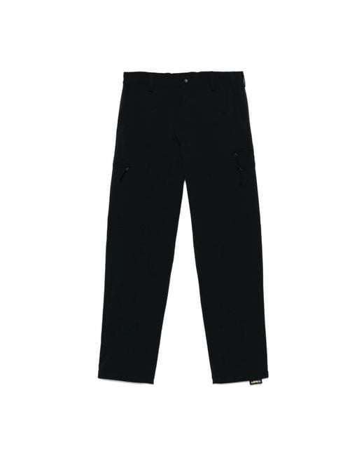 Aspesi Black Straight Trousers for men