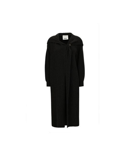 Erika Cavallini Semi Couture Black Single-Breasted Coats