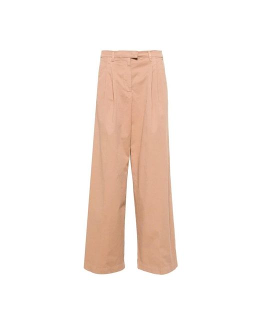 Wide Trousers di Pinko in Natural