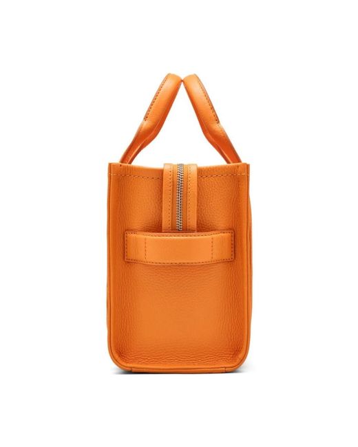 Marc Jacobs Orange Stilvolle leder tote tasche