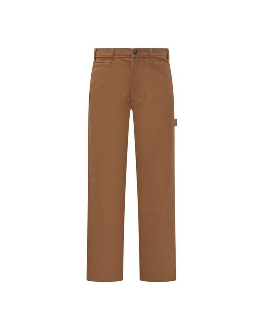 Dickies Brown Straight Trousers for men