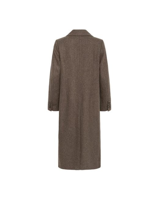 Part Two Single-Breasted Coats in het Brown