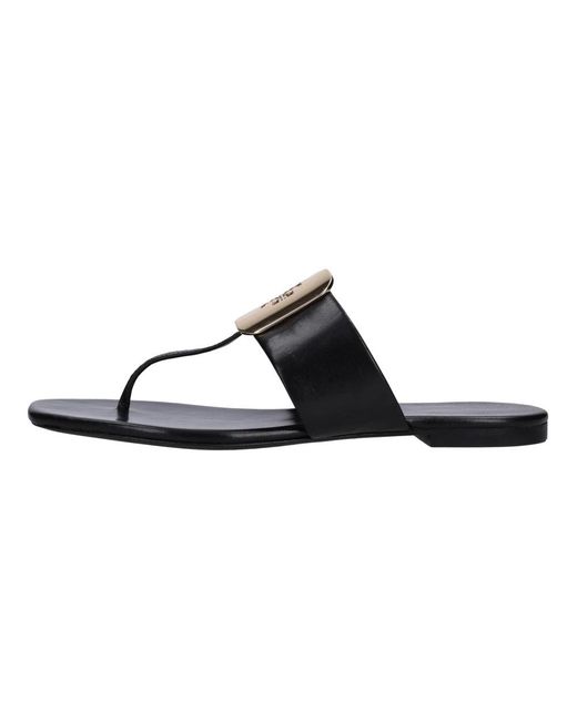 Tory Burch Schoenen ,Zwart ,Leer Georgia Sandaal in het Black