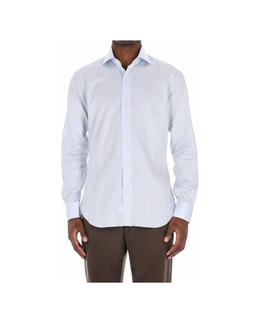 Barba Napoli White Formal Shirts for men