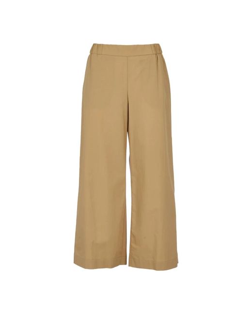 Pantalón marrón elástico Ottod'Ame de color Natural