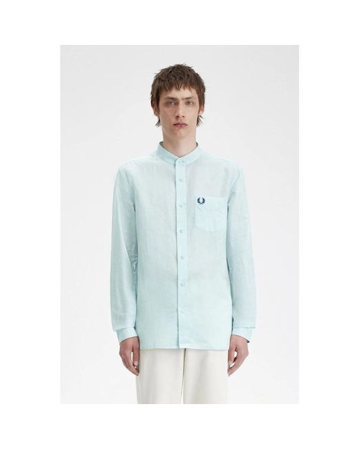 Fred Perry Blue Casual Shirts for men