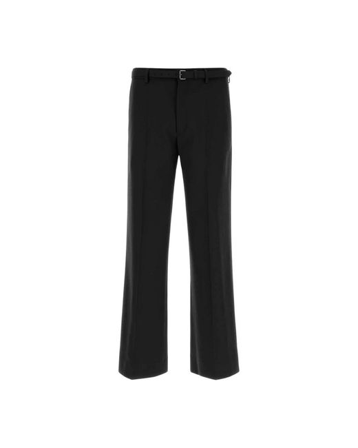 Dries Van Noten Black Straight Trousers for men