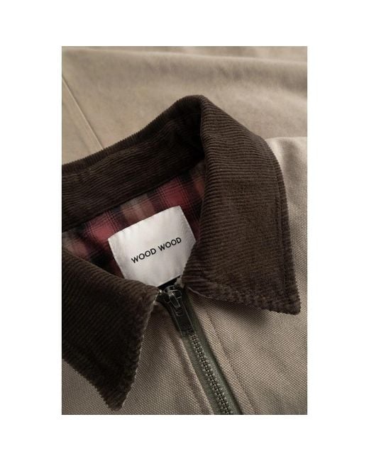 WOOD WOOD Brown Light Jackets for men