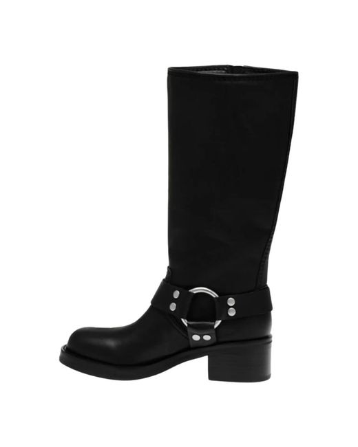 Steve Madden Eastern Biker Boot in het Black