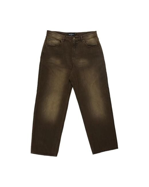 Goodies Sportive Green Loose Fit Jeans for men