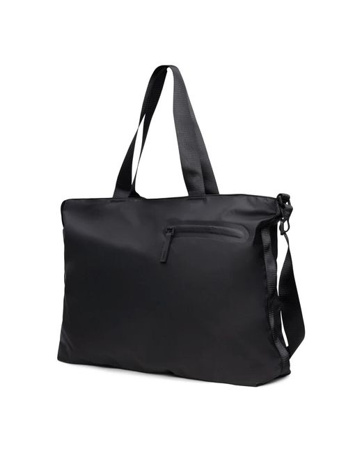 Rains Black Shopping Bags