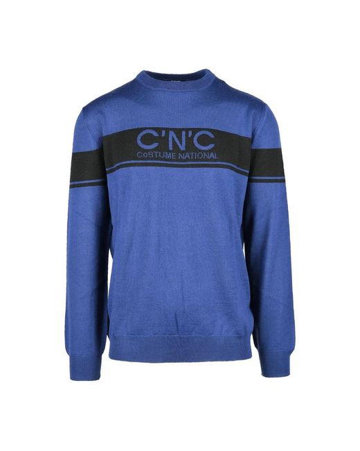CoSTUME NATIONAL Blue Round-Neck Knitwear for men
