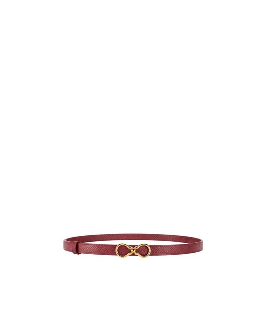 Twinset Red Infinity Buckle Gürtel Aus Leder Mit Python-Effekt
