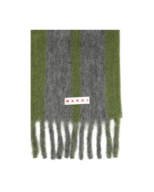 Marni Accessoires ,Veelkleurig ,Stijlvolle Winter Sjaal Collectie in het Green