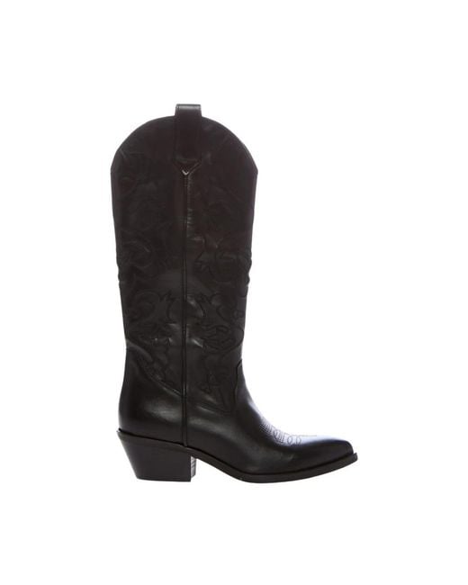 Ovyè Black Cowboy & Biker Boots