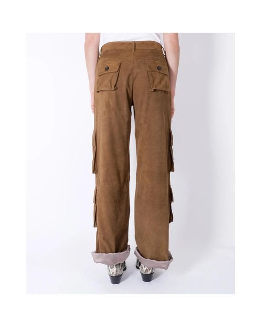 Trousers > wide trousers Giorgio Brato en coloris Brown