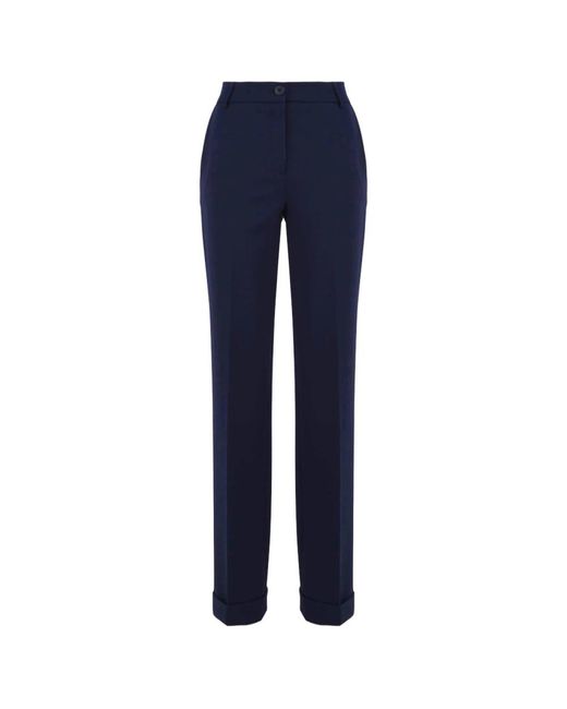Douuod Woman Blue Slim-Fit Trousers