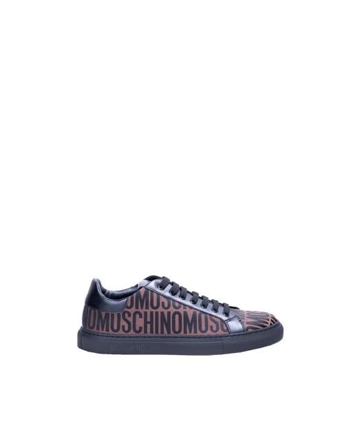 Moschino Klassische braune logo sneakers in Blue für Herren