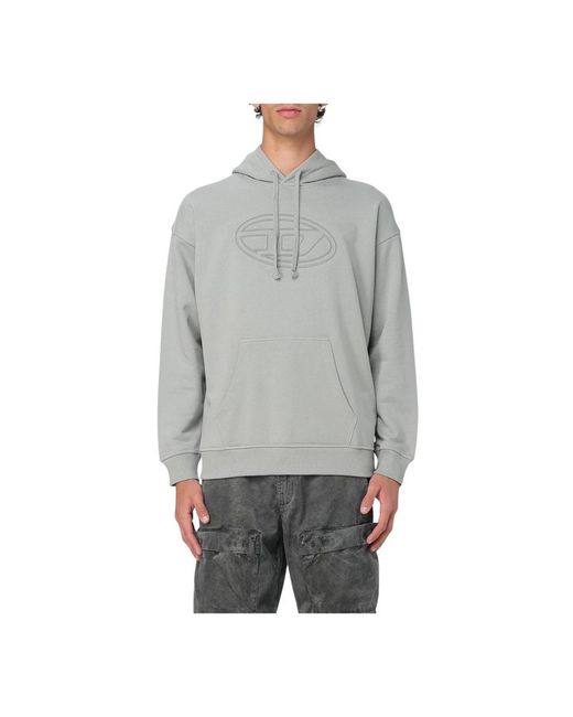 DIESEL Hoodies in het Gray voor heren