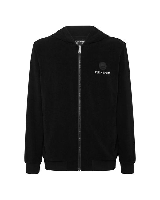 Philipp Plein Fitness ,Zwart ,Hoodie Sweatjacket in het Black voor heren