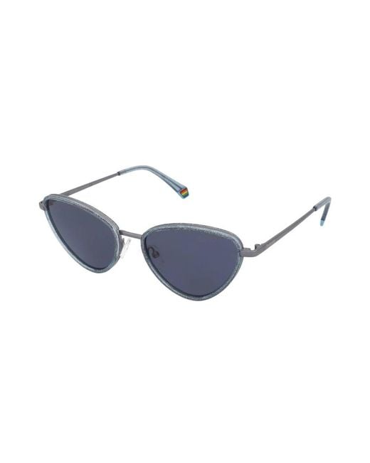 Polaroid Blue Blaue kunststoff-sonnenbrille polarisiert uv-filter