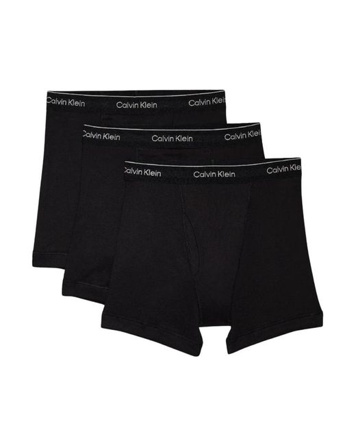 Calvin Klein Cotton Classics 3-Pack Boxer Briefs in het Black voor heren