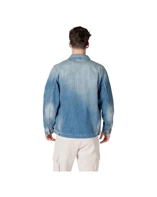 Replay Jassen ,Blauw ,Denim 9Zero 1 Donker Denim Jack in het Blue voor heren