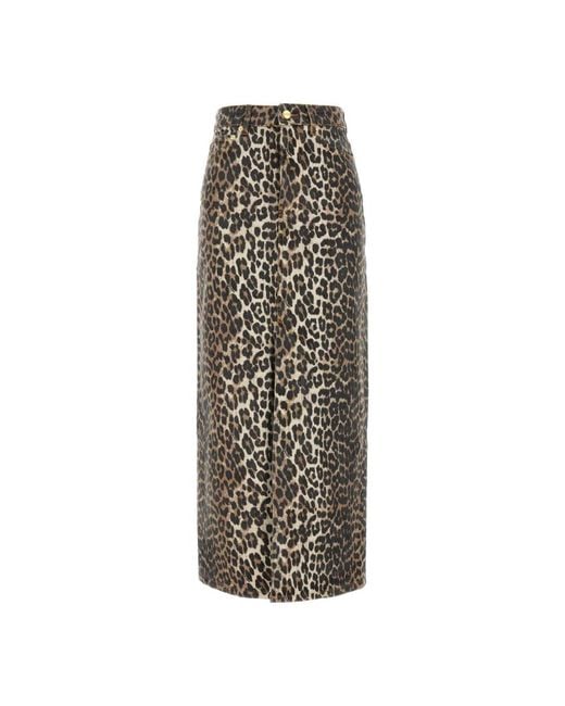 Maxi Skirts di Ganni in Natural