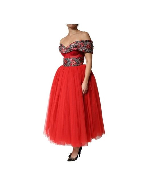 Dolce & Gabbana Red Party Dresses